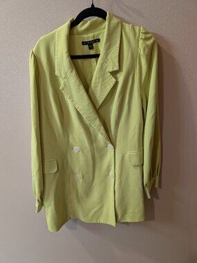 Bright Yellow Blazer Dress size 16, Black Halo